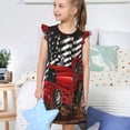 thumbnail image 4 of Fotbe tractor Vestido de Dormir para Niñas de 3 a 10 Años, Mangas Cortas, Estilo Princesa, Pijama Camisón con Mangas Voladas-X-Large, 4 of 6