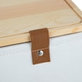 thumbnail image 2 of HomeZone Canvas Baskets with Pine Lid for Bathroom and Closet Storage, Set of 2, 2 of 15