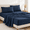 Navy Blue-King, variant on Navy Blue King Size 4-Piece Celestial Space Star Galaxy Astrology Bed Sheet Set