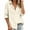 Beige, variant on QINGFSAP Womens Collared Button Down Shirt Long Sleeve Cotton Linen Blend Casual Blouse