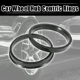 thumbnail image 2 of 4pcs Plastic 67.1mm to 74.1mm Car Hub Centric Rings Wheel Spacer Black, 2 of 6