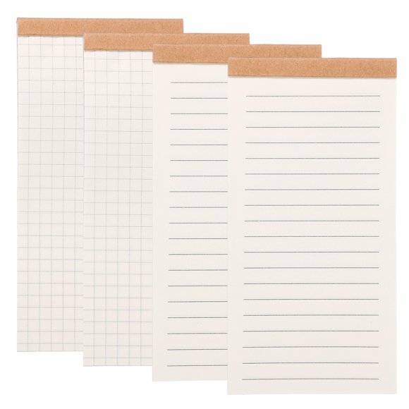 Uxcell Portable Field Notes, 4 Pcs Small Notepads 50 Sheets Pocket Notebooks Memo Books to Do List Organizer Planner Daily for Work Office Journey, Lined/Grid