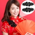 thumbnail image 1 of Minkissy 2 Pairs of Chinese Suit Buttons Black Buttons Fasteners for Performance Clothing, 1 of 4