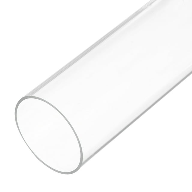 Tubo Redondo Rígido de Plástico Uxcell de Policarbonato Claro 1 1/2"(37.6mm) ID 1.6"(40mm) OD 6"(150mm) para Iluminación, Modelos, Fontanería de Agua