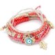 thumbnail image 1 of Pulseras de cuentas, 6 en 1, pulsera multicapa descompuesta, colgante de cuentas de arroz y palma, joyería con dijes para mujeres y niñas, elegante y útil., 1 of 4