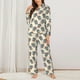 thumbnail image 2 of Balery 70s Disco Ball Conjunto de Pijama con Estampado para Mujer, Conjunto de Dos Piezas con Manga Larga, Ropa de Dormir Suave con Bolsillos, Pijamas Cómodos-Large, 2 of 7