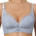 thumbnail image 2 of Taqqpue Pregnant Women's Breastfeeding Bra Solid Color Adjustable Strap Pre Opening Button Breast Feeding Bra Cotton Lace Maternity Sleep Bras, 2 of 4