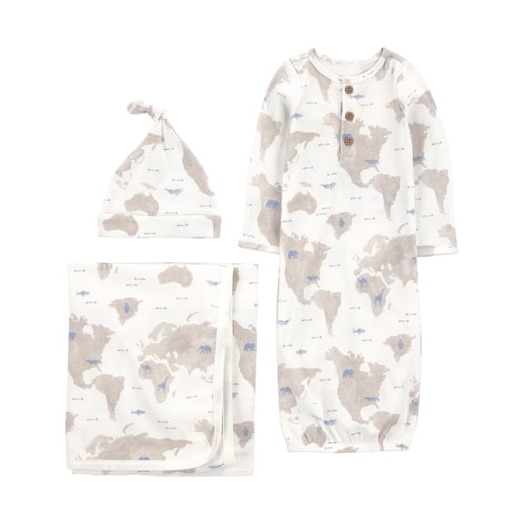 Carter's Child of Mine Baby Layette Gown Set, 3-Piece, Sizes Newborn-0/3 Months