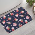 thumbnail image 2 of Pioneer Flower Floral Print Pattern Bathroom Rugs Mat, Non Slip Microfiber Bathroom Rug with Rubber Backing, Soft Mats for Bathroom Floor Tub Shower, 17"x27", 2 of 5