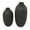 Black Solid Round S/2 16", 12"H, variant on CosmoLiving by Cosmopolitan 16", 12"H White Ceramic Vase, Set of 2