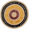 thumbnail image 2 of SAFAVIEH Natural Fiber Della Geometric Braided Jute Area Rug, Black/Natural, 5' x 5' Round, 2 of 5