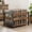 Cube Brown Black, variant on Y&M 2 In 1 Vinyl Record Storage Crate, 1PC Wood LP Holder, Wall Mount or Desktop Metal Album Organizer, Holds 80+ Records, Multifunctional Stackable Magazine Display Shelf, Brown