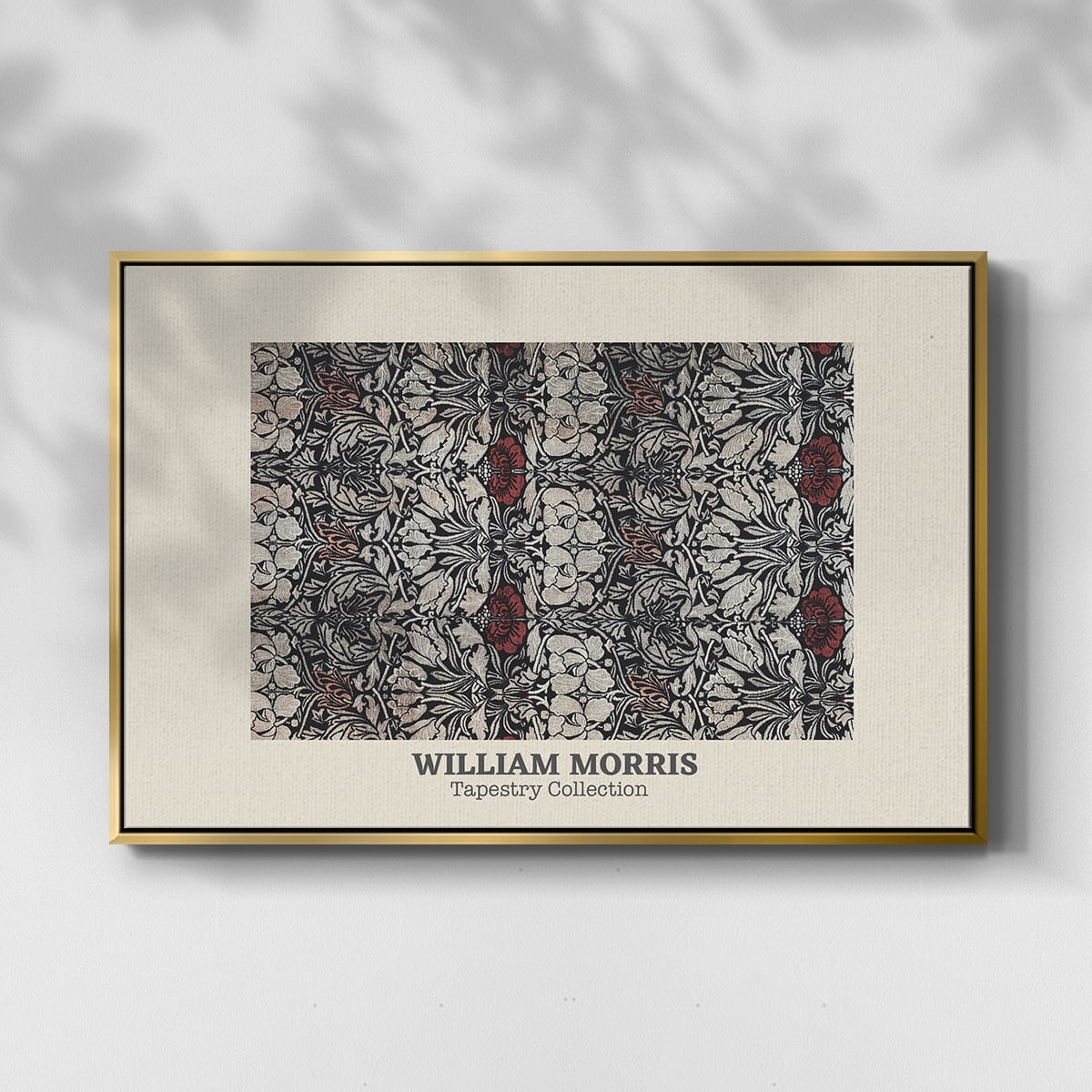Vintage Abstract Print-XXXVIII Framed in Gold Wood Gallery Wrapped Canvas 27 in. x 41 in.