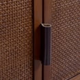 thumbnail image 5 of Teamson Home Hatteras Modern 2-Door Wall Cabinet, Storage with Rattan Doors, Solid Wood Frame & Wall Mount, Walnut, 5 of 12