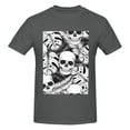 thumbnail image 4 of Bingfone Skull And Palm Leaves Men'S Loose Fit Short-Sleeve Pocket T-Shirt, 4 of 7