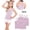 Pink, variant on Eltusu Girls Cotton Tank Tops, Y-Back 4 Pieces Sleeveless Breathable Kids Undershirts Blue Size 10-12 T