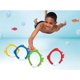 thumbnail image 4 of Juego de 4 juguetes de buceo de cuatro colores, anillo de pez pequeño, 4 of 5