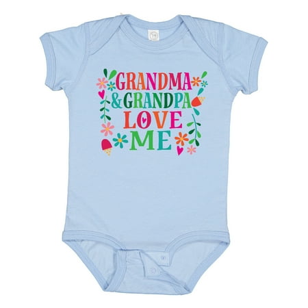 

Inktastic Grandma Grandpa Love Me Girls Gift Baby Girl Bodysuit