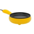 thumbnail image 5 of 110V Stainless Steel Non-Stick Electric Skillet Yellow Mini Round Frying Pan, 5 of 24