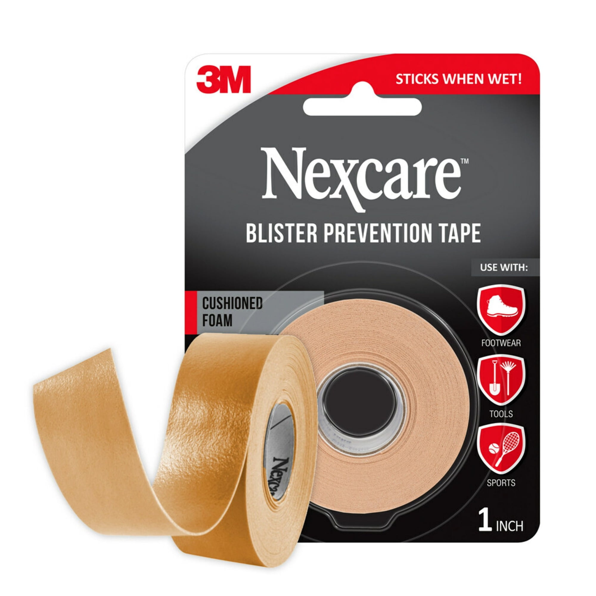 Nexcare Blister Prevention Tape, 1 in x 180 in, 1 Roll