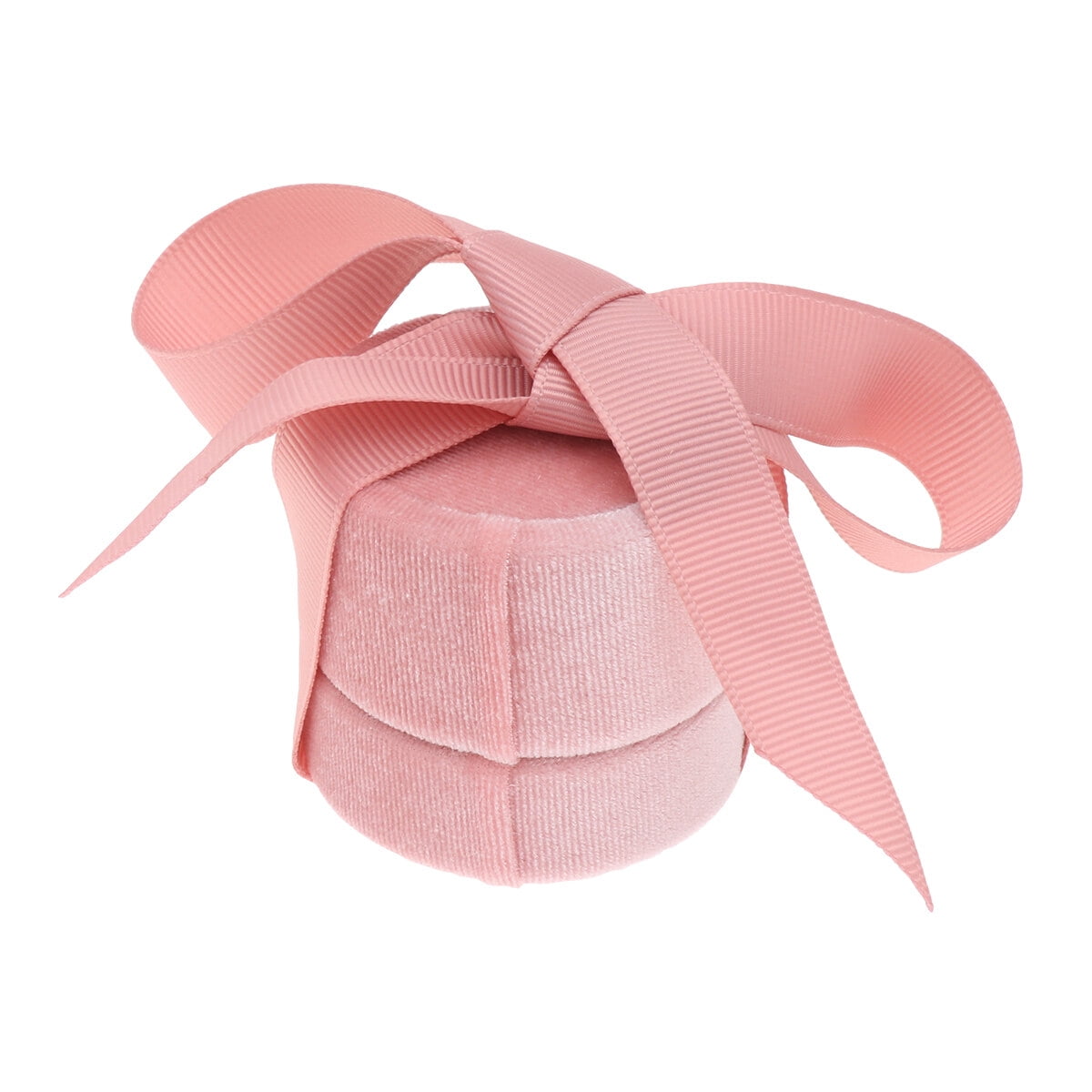 Ring Storage Box Round Storage Case Ring Storage Organizer with Ribbon