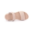 thumbnail image 5 of BLISSFUL STEP Women's Hook and Loop Strap Platform Wedge Heel Sandals Pink (Size 9), 5 of 6