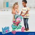 thumbnail image 2 of Baby Alive: Doll Jogging Stroller - Green, Pink, Hearts - Accessory For Dolls Up To 24", Foldable Design, Retractable Canopy, Storage, Kids Toy Age 3+, 2 of 7