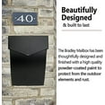 thumbnail image 5 of NACH Galvanized Steel Black Mailbox, Rust Resistant Wall Mount Mailboxes for Outside, Mail Holder, Decorative Metal Mailbox, 10 x 10 x 4, Hardware Included, MB-6921BLK, 5 of 5
