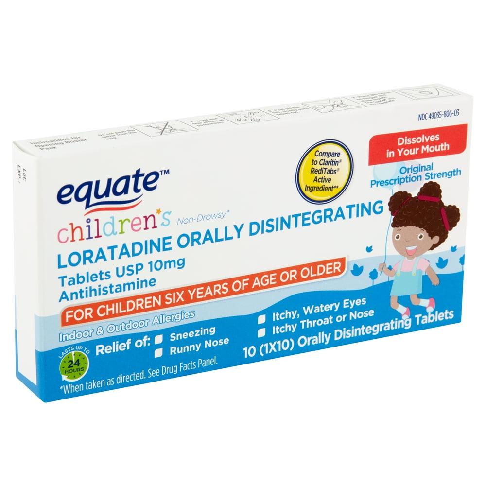 Equate Children's Loratadine Orally Disintegrating Tablets USP, 10 mg