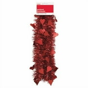 9' Red Heart Tinsel Garland