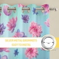 thumbnail image 6 of Spring Floral Kitchen Curtains Window Panels, Purple Pink Blue Flower Botanical Ombre Insulated Window Treatment Curtain, Grommet Curtains for Bedroom/Living Room/Bathroom, 2 Piece 52"Wx84"L, 6 of 8
