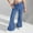 Blue, variant on Kilaqueen Flare Leg Sweatpants Women Stretch Solid Color Lounge Pants High Waist Casual Pants with Pockets Drawstring Lightweight Joggers