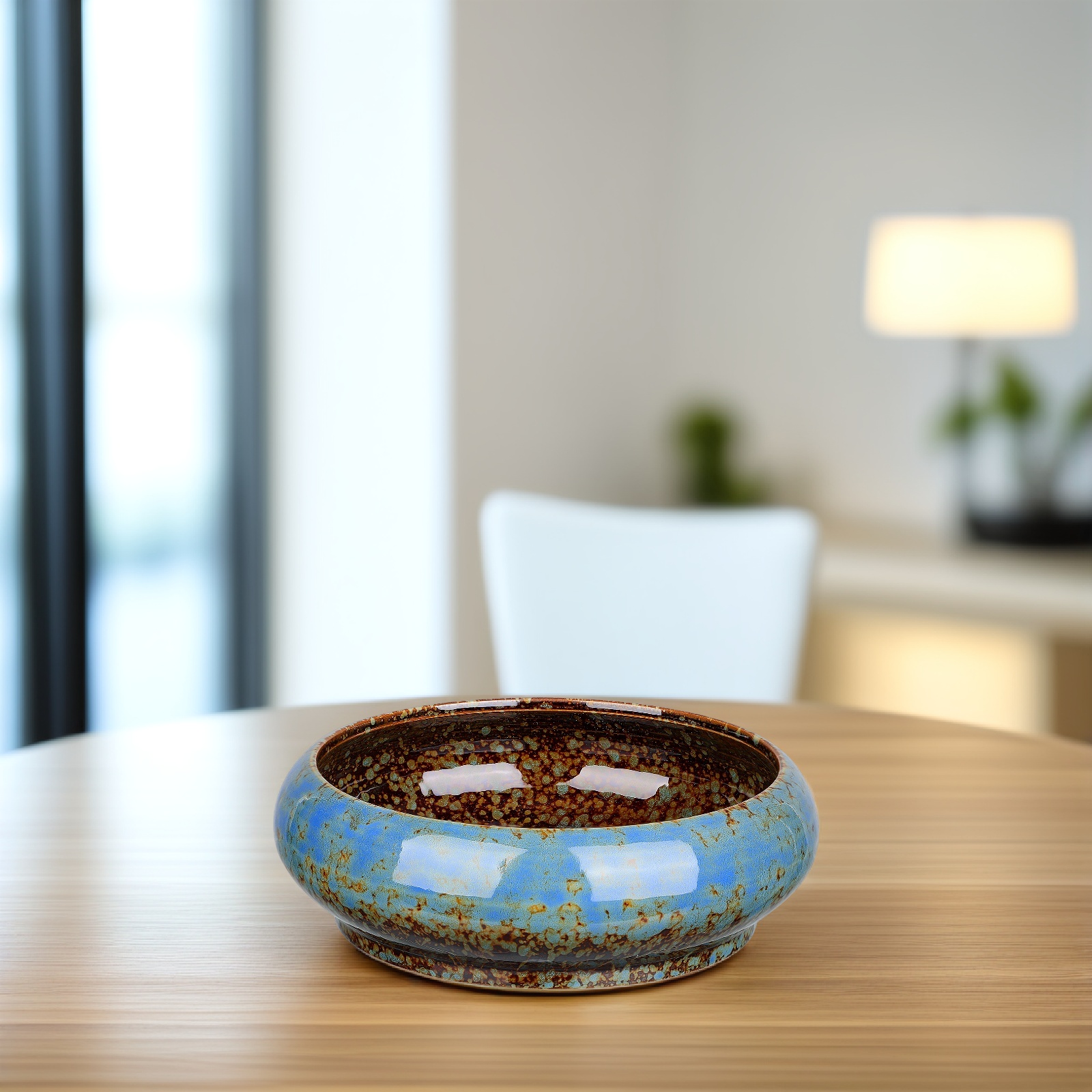 Worgeous Bonsai Pots Ceramic Planter Outdoor Pots Hydroponic Plants Pot Round Bowl Planter Retro Flower Pot Gardening Pot Succulent Plant Pot (Random Color)