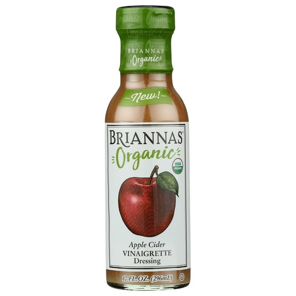Pack of 6, Briannas Organic Apple Cider Vinaigrette, 10 oz
