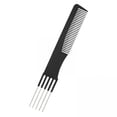 thumbnail image 1 of 6x Peine para Las Burlas, Resistente Al Calor, con Puntas de Metal para Todo Tipo de Cabello, Peine de Carbono Antiestático, Púa para Peluquero 6 piezas, 1 of 8