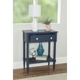 thumbnail image 2 of Linon Athalee Single Drawer Indoor Accent Side Table with Shelf, 30.25" Tall, Navy, 2 of 16