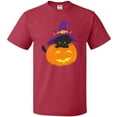 thumbnail image 3 of Inktastic Black Cat, Pumpkin, Cat With Witch Hat, Halloween T-Shirt, 3 of 5