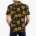 thumbnail image 3 of Balery Sunflowers3 Printed Men’s Short Sleeve Polo Shirt, Midweight Men's Shirt,Golf Polo shirts -4X-Large, 3 of 8