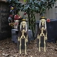 thumbnail image 6 of Coollooc Halloween Witch Skeleton Decor, 15.75 inch Full Body Posable Joints Hanging Skeletons for Halloween Decorations, Graveyard Props, Haunted House Accessories, Spooky Scene Party Favors(B), 6 of 9