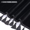 thumbnail image 2 of Shininglove Velvet Tier Curtains, Half Window Curtain for Bathroom, 26" W x 24" L, Black, 2 of 6