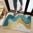 thumbnail image 2 of Gold Teal Blue Marble Door Rugs,Washable Non Slip Door Mats Indoor,Decorative Door Mats,Entry Mat Indoor for Entrance,Bedroom,Kitchen,Bathroom,20"x32", 2 of 6
