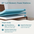 thumbnail image 4 of Lucid Bliss 10" Gel Memory Foam Mattress, Plush, California King, 4 of 12