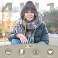 thumbnail image 4 of 3 in 1 Beanie Hat for Women, 2026 New Windproof Scarf with Face Cover Knitted Ski Scarf and Mask Set, 4 of 6