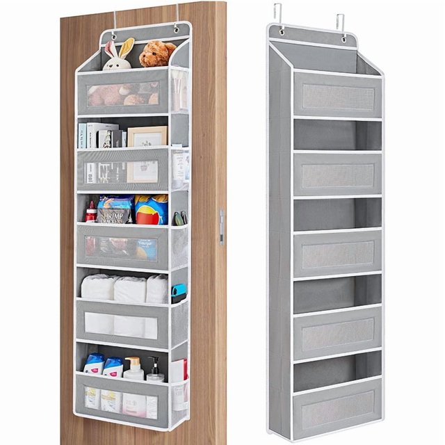 XHSGX Organizador puerta 5 niveles bolsillos grandes armario tela resistente ahorro espacio dormitorio baño