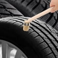 thumbnail image 3 of Miangastore Brosse à Pneus Manche en Bois Application Tête Inclinée Pâte Lubrification Outils Automobiles pour Entretien de Pneus Outil de Réparation, 3 of 8