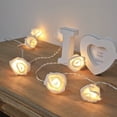 thumbnail image 3 of LED Light Chain Roses White - 3m Powered | 20 Flowers Warm White | Rose Light Chain Electricity | Tumblr Decor for: Girls Bedroom Wedding Dressing Table | Rose Fairy Lights with Plug, 3 of 9