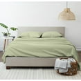 thumbnail image 3 of Noble Linens 4 Piece Pattern Microfiber Bed Sheets Set, Sage Puffed Chevron, King, 3 of 12