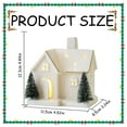 thumbnail image 2 of Clearance Under $20 White Christmas Houses Light Up Ceramic Miniature Christmas Village Houses Accessories LED Lighted Tabletop Paintable House Figurines Battery Operated DIY Home Decor Gift White, 2 of 6