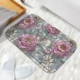 thumbnail image 6 of 1pc Peony Pattern Absorbent Non-Slip Bathroom Thickened Flannel Rug Decor,Soft,Quick Drying,Suitable For Indoor/outdoor Use,Bathrooms,Bedrooms,Kitchens,Terrace,Laundry Rooms,16"x24", 6 of 9