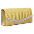 thumbnail image 3 of Bolso para mujer de de Noche Floral de Cristal Satinado para Mujer Boda - Dorado oro Magideal Bolso para mujer, 3 of 7